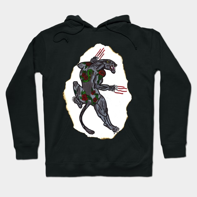 Tattoo Panther Hoodie by BladeAvenger